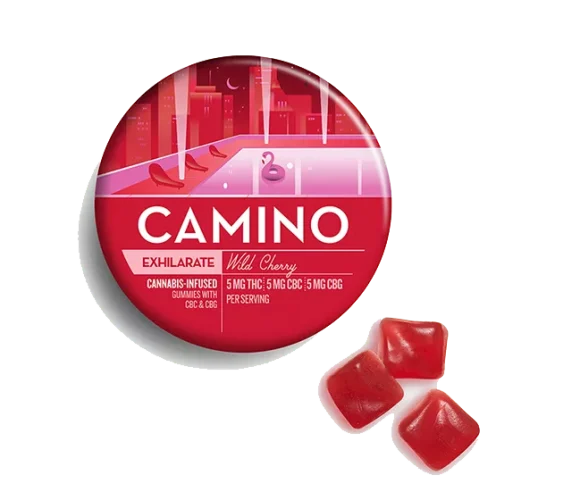 Camino Wild Cherry CBG Exhilarate Gummies