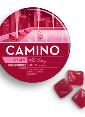 Camino Wild Cherry Excite Gummies