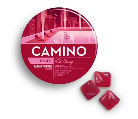 Camino Wild Cherry Excite Gummies
